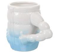 PartyKindom Tazón de Afeitar de Cerámica, Taza de Afeitar, Gran Capacidad, Espuma Rápida, para Hombres, Accesorio de Afeitado Doméstico