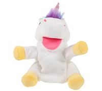 PartyKindom Títere de Mano Unicornio de Peluche para Juguete para Narración de Cuentos Material Natural Seguro y Decorativo para Familiar