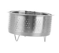 PartyKindom Vaporera Acero Inoxidable con Asa y Soporte Rejilla para Cocinar Vapor Verduras y Arroz Separador de Sopa para Textura Esponjosa Uso Olla y Arrocera