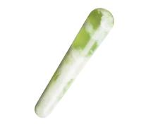 PartyKindom Varilla de Masaje de Jade Natural Lisa para Acupresión y Reflexología, Palo Multifuncional para Masaje de Cuello y Hombros, Herramienta de Bienestar y Relajación en Casa