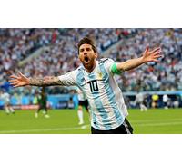 PARTYLANDIA Oblea de Lionel Messi con camiseta de Argentina para decoración de tartas de cumpleaños y fiestas temáticas
