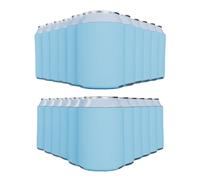 PartyPrints - Paquete de 100 fundas para enfriadores de latas en blanco, color azul pl cido, personalizables, para sublimaci n a granel, funda ai