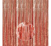 PartyWoo XtraLarge 3 piezas, 3.3 x 6.5 pies, flecos de aluminio brillante, cortina de fondo de boda para decoración de fiesta de Navidad, rayas