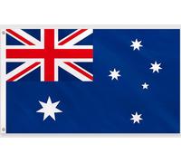PartyYaa Bandera de Australia, 150 x 90 cm, impresión a una cara con 2 ojales de latón, resistente al agua, bandera de Australia para día nacional, Copa del Mundo, Calles, Jardín, Bar Fiesta