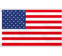 PartyYaa Bandera de Estados Unidos, 150 x 90 cm, impresión a una cara con 2 ojales de latón, resistente al agua, bandera estadounidense para el 4 de julio, Día de la Independencia, Día de la