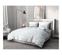 Parure de couette HOME LINGE PASSION Adonis - 3 Pcs - 220 x 240 - 100% Coton 57 Fils - Bleu