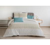 Parure de couette HOME LINGE PASSION Nat - 3 Pcs - 260 x 240 - 100% Coton 57 Fils - Miel