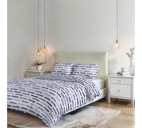 Parure de Funda Nórdica NO STIRO Karma - Fabricado en Italia - Juego de Funda Nórdica - Cama de Matrimonio, Microfibra - Funda 250x200 cm + Solapa y 2 Fundas de Almohada 50x80 cm - Fun BLU