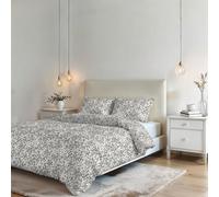 Parure de Funda Nórdica NO STIRO Karma - Fabricado en Italia - Juego de Funda Nórdica - Cama de Matrimonio, Microfibra - Funda 250x200 cm + Solapa y 2 Fundas de Almohada 50x80 cm - Roar