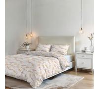 Parure de Funda Nórdica NO STIRO Karma - Fabricado en Italia - Juego de Funda Nórdica - Cama de Matrimonio, Microfibra - Funda 250x200 cm + Solapa y 2 Fundas de Almohada 50x80 cm - Bouquet Rosa
