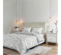 Parure de Funda Nórdica NO STIRO Karma - Fabricado en Italia - Juego de Funda Nórdica - Cama de Matrimonio, Microfibra - Funda 250x200 cm + Solapa y 2 Fundas de Almohada 50x80 cm - Bouquet BLU