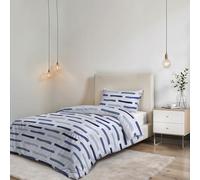 Parure de Funda Nórdica NO STIRO Karma - Fabricado en Italia - Juego de Funda Nórdica - Cama de Plaza y Media, Microfibra - Funda 200x200 cm + Solapa y Funda de Almohada 50x80 cm - Fun BLU