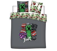 Parure de Lit Double réversible Minecraft - 220 cm x 240 cm