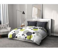 Parure de lit microfibre - HOME LINGE PASSION - BULLES DE REVE - Housse 140 x 200 cm + 1 taie d'oreiller 63 x 63 cm - Gris