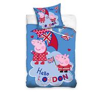 Parure de lit Simple Peppa Pig a Londres - 140 cm x 200 cm