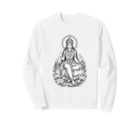 Parvati Diosa Hindú Loto Sagrado Arte Línea Devocional Sudadera