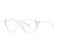 PARWANA Fatigue Relieve Cat Eye Reading Glasses Women Anti Blue Light Computer Readers Presbyopic Glasses Flat Light Mirror (Color : Transparent, Size : +250)