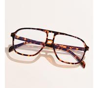 PARWANA Gafas de Lectura de visión Clara, Gafas antiluz Azul for presbicia, lectores de Ordenador, Espejo de luz Plan de Aviador de Gran tamaño (Color : Bean-Curd, Size : +100)