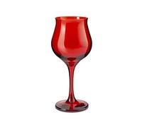 Pasabahce 518728 Wavy - Juego de 6 copas de vino, cristal, rojo, cl37