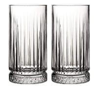 Pasabahce 520015 - Juego de 2 vasos de cristal con diseño retro para cócteles, zumos, agua, bebidas, alto de 15 cm, V ~ 445 ml