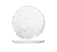 Pasabahce Estrella 2981801 - Juego de 6 platos planos de cristal, 28 cm, transparente, diseño moderno y elegante