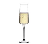 Pasabahce Juego de 6 copas de flauta icónicas de cristal transparente, 19 legantes, resistentes y lavables en lavavajillas, ideales para champán y champán