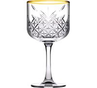 Pasabahce Juego de copas de vino Timeless oro 4 unidades 500 ml copas de vino tinto 10,2 x 10,2 x 19,8 cm clásico