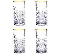 Pasabahce, Serie Timeless, multiusos, dorado, apto para lavavajillas, juego de 4 unidades (450 ml Gold)