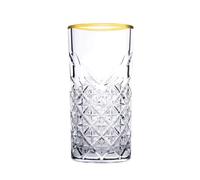 Pasabahce Serie Timeless Vasos Multiusos 295 ml Oro - Juego de 4, Apto para Lavavajillas