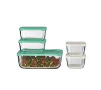 Pasabahce Set de Fiambreras, Multicolor, Estándar