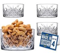 Pasabahce Timeless Premium - Juego de 4 cuencos de cristal para postres (210 ml, sin burbujas, para helados, cristal, decorativos, postres, helados y frutas)