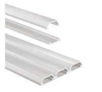 Pasacables, 3 piezas, pegatina, rectángulo., 100X2,1X1cm, PVC, blc