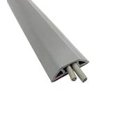 Pasacables Cubierta de Cable Suelo, Protector PVC, alimentación Autoadhesivo, extensión eléctrico, Ranura for conducto, gestión for el hogar(40mm Wide Grey)