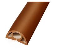 Pasacables Cubierta de Cable Suelo, Protector PVC, alimentación Autoadhesivo, extensión eléctrico, Ranura for conducto, gestión for el hogar(20mm Wide Brown)