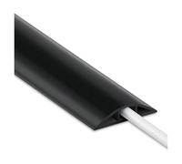 Pasacables Cubierta de Cable Suelo PVC, 1 Unidad, 1m/39,37 Pulgadas, Protector alimentación Autoadhesivo, extensión conducto eléctrico, Fundas Hider Co(Black)