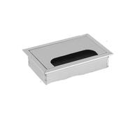 Pasacables Cubierta Decorativa for Orificio de Escritorio, aleación Aluminio, for Mesa, Toma Corriente, Caja roscada Rectangular, herrajes for Muebles(Color 2)