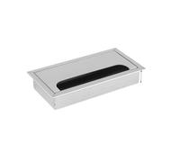 Pasacables Cubierta Decorativa for Orificio de Escritorio, aleación Aluminio, for Mesa, Toma Corriente, Caja roscada Rectangular, herrajes for Muebles(Color 3)