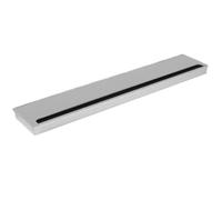 Pasacables de Escritorio aleación Aluminio con Cepillo Negro, Tapa Rectangular for Cables y Puerto Salida for gestión for Mesa Oficina PC (1 Unidad)(Silver,120x500mm)