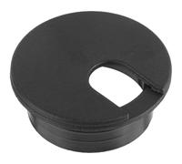 Pasacables de Escritorio en Forma U, Ajustables 35 mm a 63,5, con Soporte for Mesa Ordenador (2 Unidades)(Black,50mm)