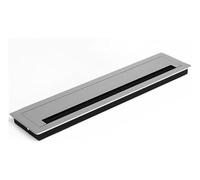 Pasacables de escritorio, pasacables mesa, tapa for orificio cables con cepillo antipolvo, organizador(Light Gray,90x400mm)