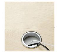Pasacables de Escritorio Redondo Aleación de Zinc Tapa tapón Redondo Tabla telefonía Outlet Gabinete Vent Hole Decorative Desk Harder Hardware(Silver,25mm)