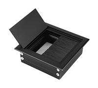 Pasacables de Escritorio Redondo Cubierta del Agujero de Cable 2 unids Mesa rectángulo aleación Aluminio oja Cubierta Orificio con Pincel arometa