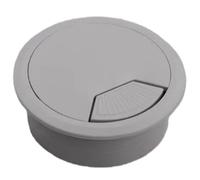 Pasacables de plástico for Escritorio, Tapa for Orificios Cables Mesa Ordenador, Organizador y for Puerto Salida (2 Unidades)(Grayish White,60mm)