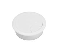 Pasacables de plástico for Escritorio, Tapa for Orificios Cables Mesa Ordenador, Organizador y for Puerto Salida (2 Unidades)(White,53mm)