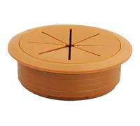 Pasacables de plástico for Escritorio, Tapa Redonda for Cable con Juntas Puerto for Mesa Ordenador (2 Unidades)(Brown,53mm)