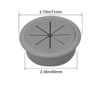 Pasacables for escritorio, 1 a 5 unidades, tapa for orificio de cable, puerto salida, caja paso cables, organizador mesa oficina(Darkgrey 60mm,1pcs)