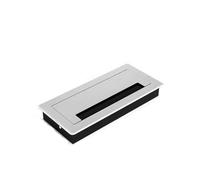 pasacables Mesa Organizador de Cables for Escritorio, Caja Orificios for, aleación Aluminio, for gabinete TV, Placa Cubierta Rectangular, computadora Oficina(Black,90x500mm)