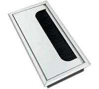 Pasacables para escritorio, Cubiertas De Orificios for Pasacables De Escritorio De Aluminio, Color Plateado, 100x(100-400) mm(100x200mm)