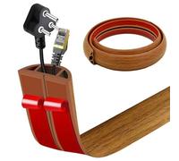 Pasacables Suelo, Canaleta Cables Suelo, canaletas para Cables Adhesivas, Cubiertas de Suelo para Cables Autoadhesiva Montaje para Todos los Hogar, Oficina (Roble Amarillo, 3cm x 1m)