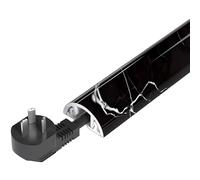 Pasacables Suelo, Cubre Cables Suelo Autoadhesivo, Canaleta Cables de 100 Cm, Calha para Cabos para Oficinas, Gimnasios y Exposiciones, Previenen Tropiezos(Black,5 * 1.4cm/2 * 0.55in)